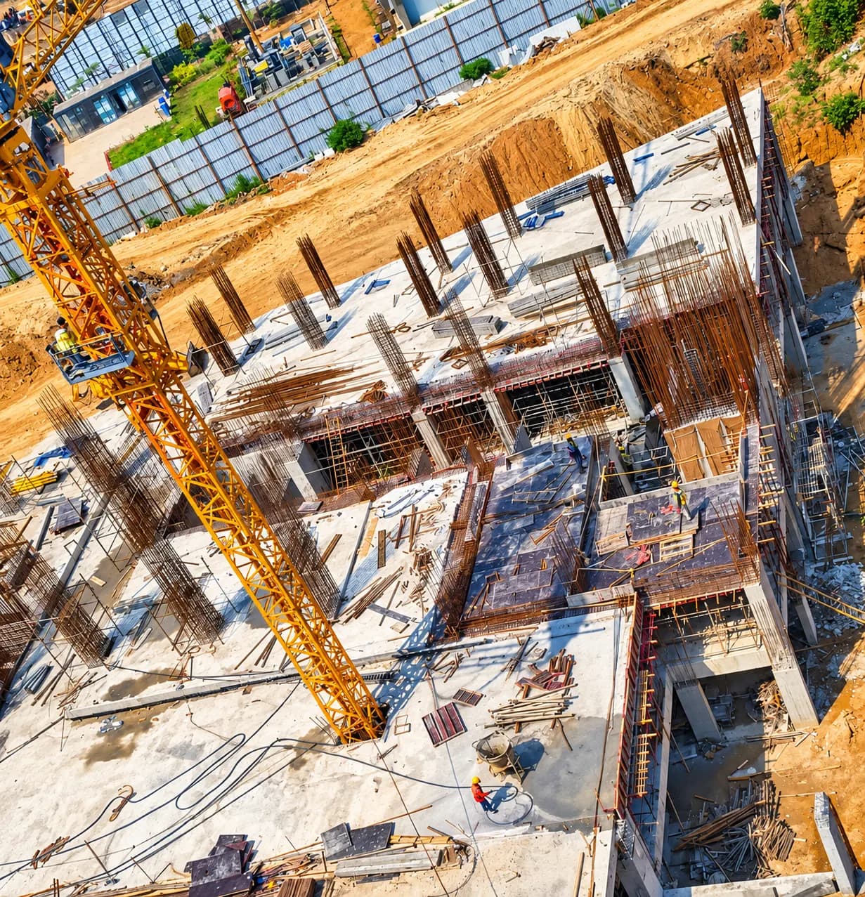Site photograph of Tru Aquapolis, Tower C: ground floor slab reinforcement, October 2026
