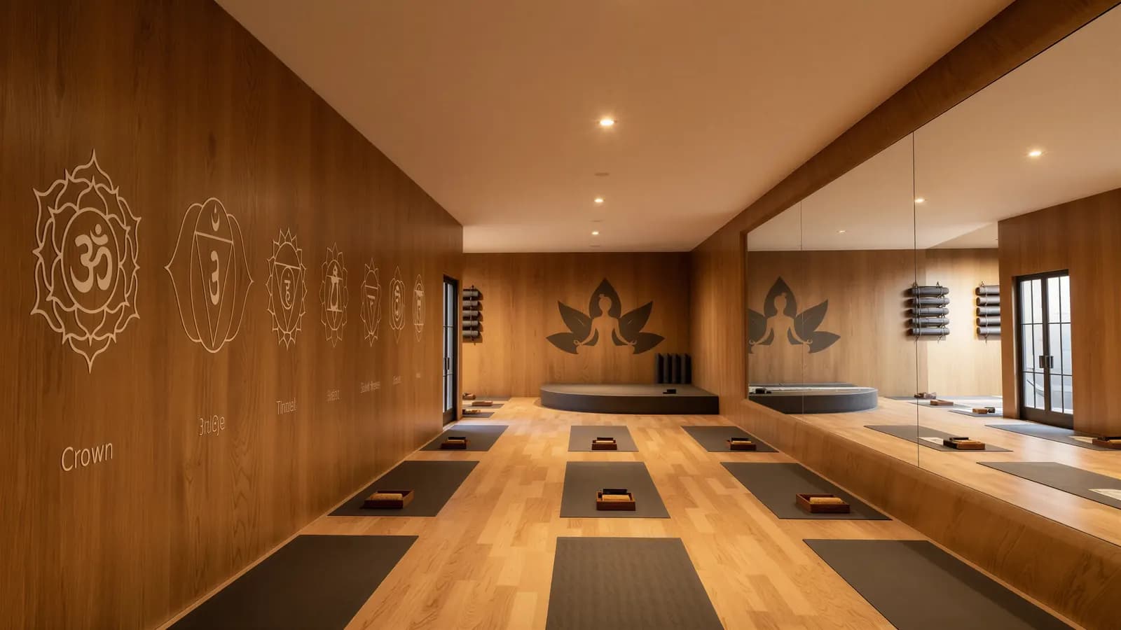 Artistic impression of the yoga studio at Tru Aquapolis