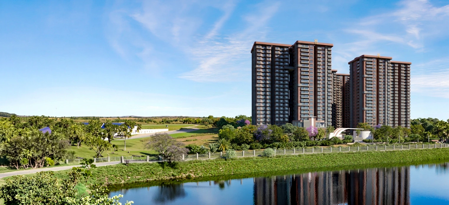 Artistic impression of Tru Aquapolis 7 towers residential elevation on Varthur Road